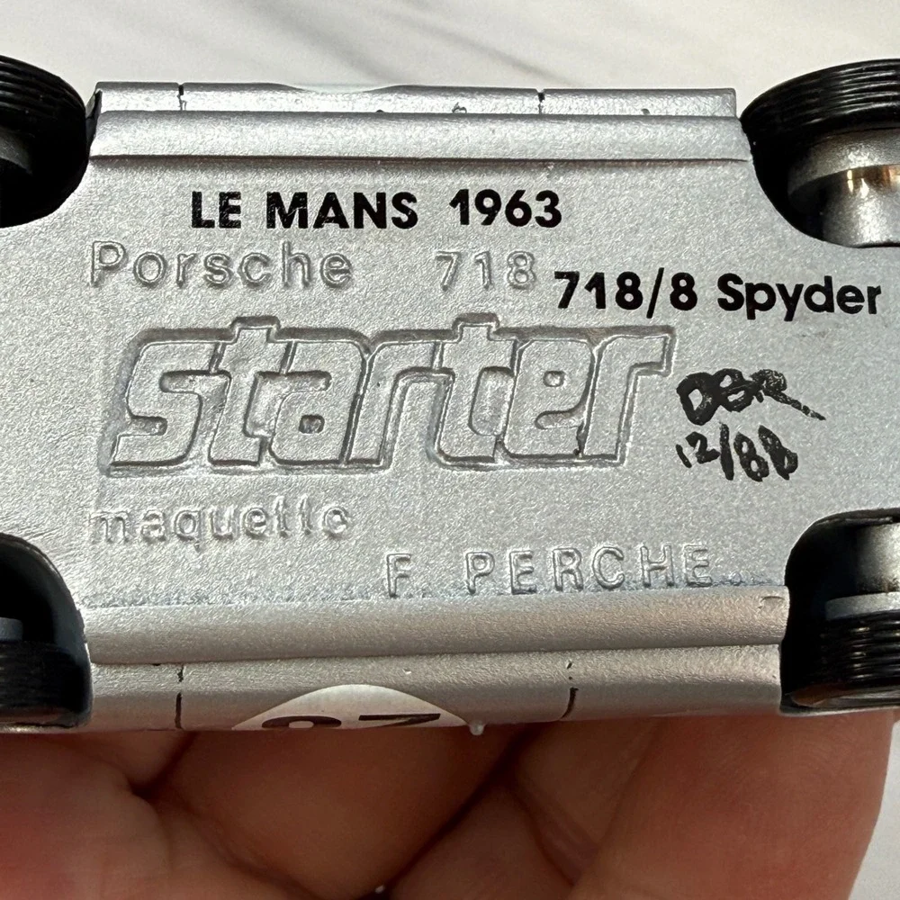 Starter Porsche 718/8 WRS Spyder #28 Le Mans 1963 1:43 Resin Hand Built